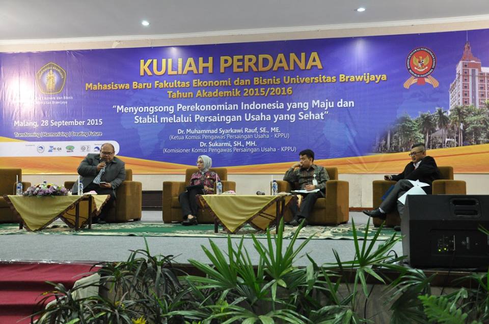 KPPU – UNIBRAW Menggelar Kuliah Perdana bagi 1000 Mahasiswa Baru
